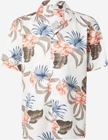 Coupe regular Chemise Lindbergh en blanc : devant