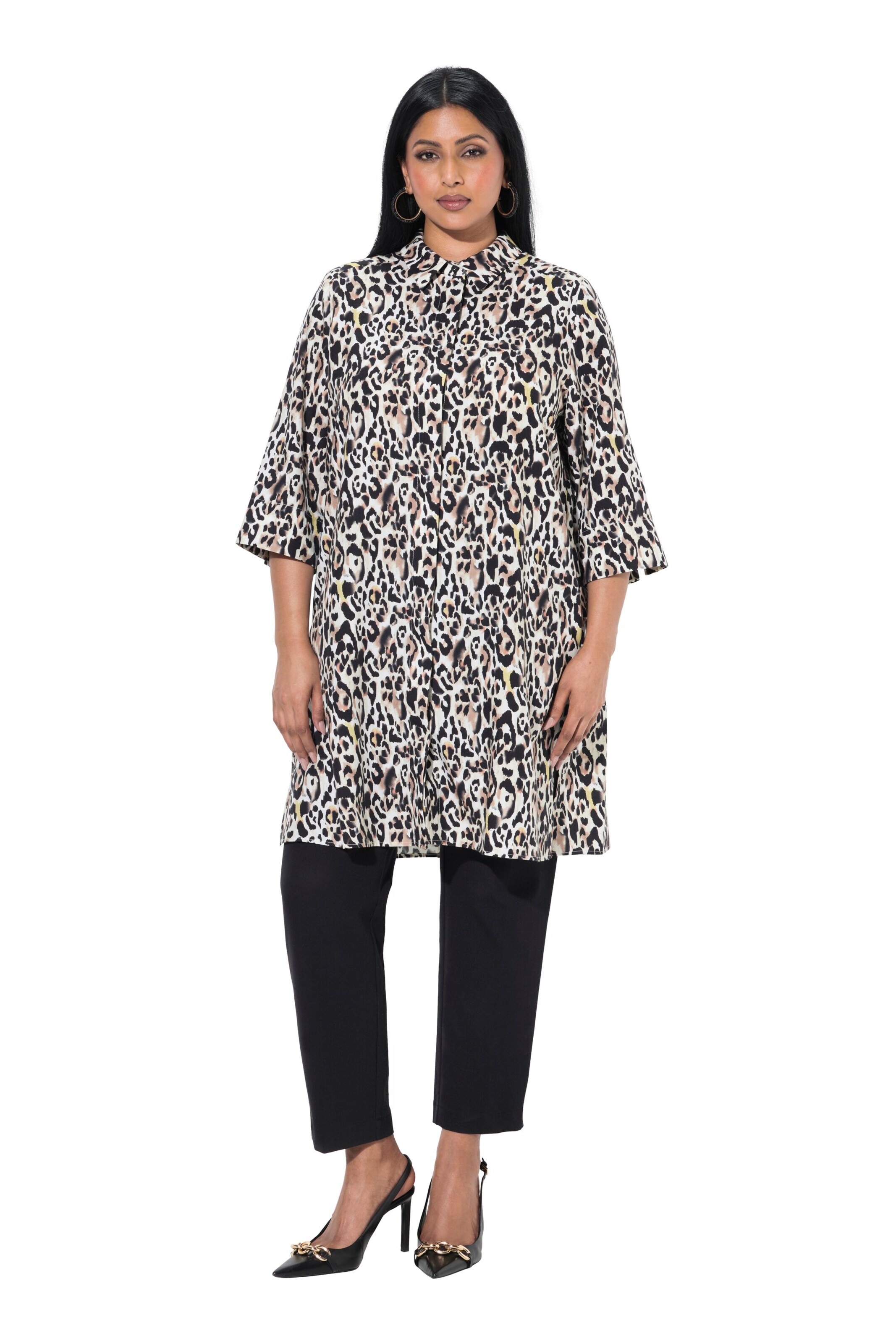 Ulla Popken Tuniek in Zwart: voorkant