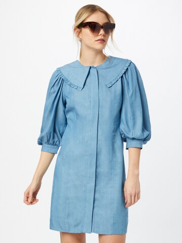 JUST FEMALE Jurk 'Texas' in Blauw: voorkant