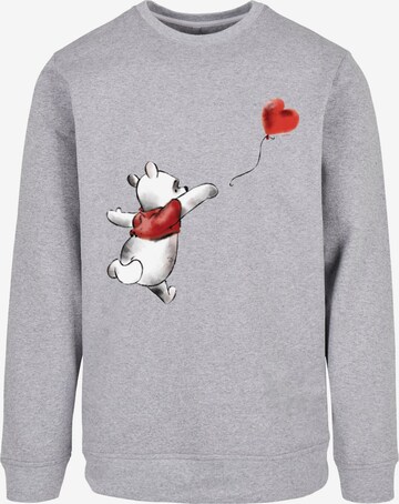 ABSOLUTE CULT Sweatshirt 'Winnie The Pooh - Balloon' in Grijs: voorkant