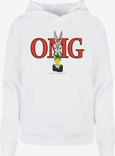 ABSOLUTE CULT Sweat-shirt 'WB 100 Bugs Bunny - Buddy Elf Costume' en jaune / rouge / noir / blanc, Vue avec produit