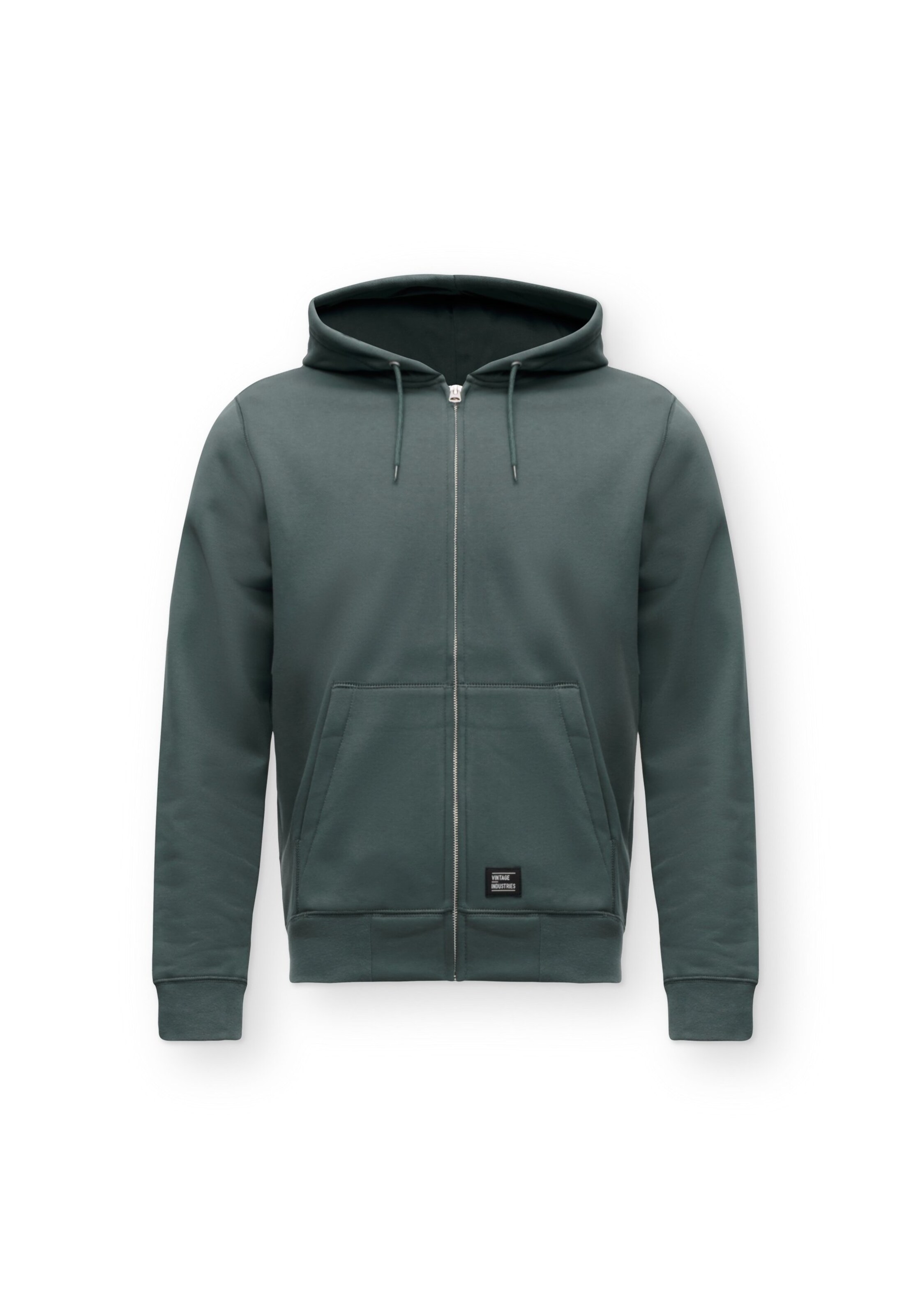 Vintage Industries Sweatvest 'Redstone' in Grijs: voorkant