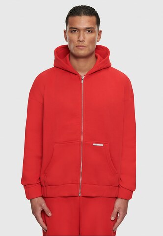 Dropsize Zip-Up Hoodie 'Bazix Republiq' in Red: front