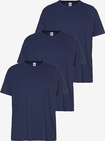 FRUIT OF THE LOOM Shirt in Blau: Vorderseite