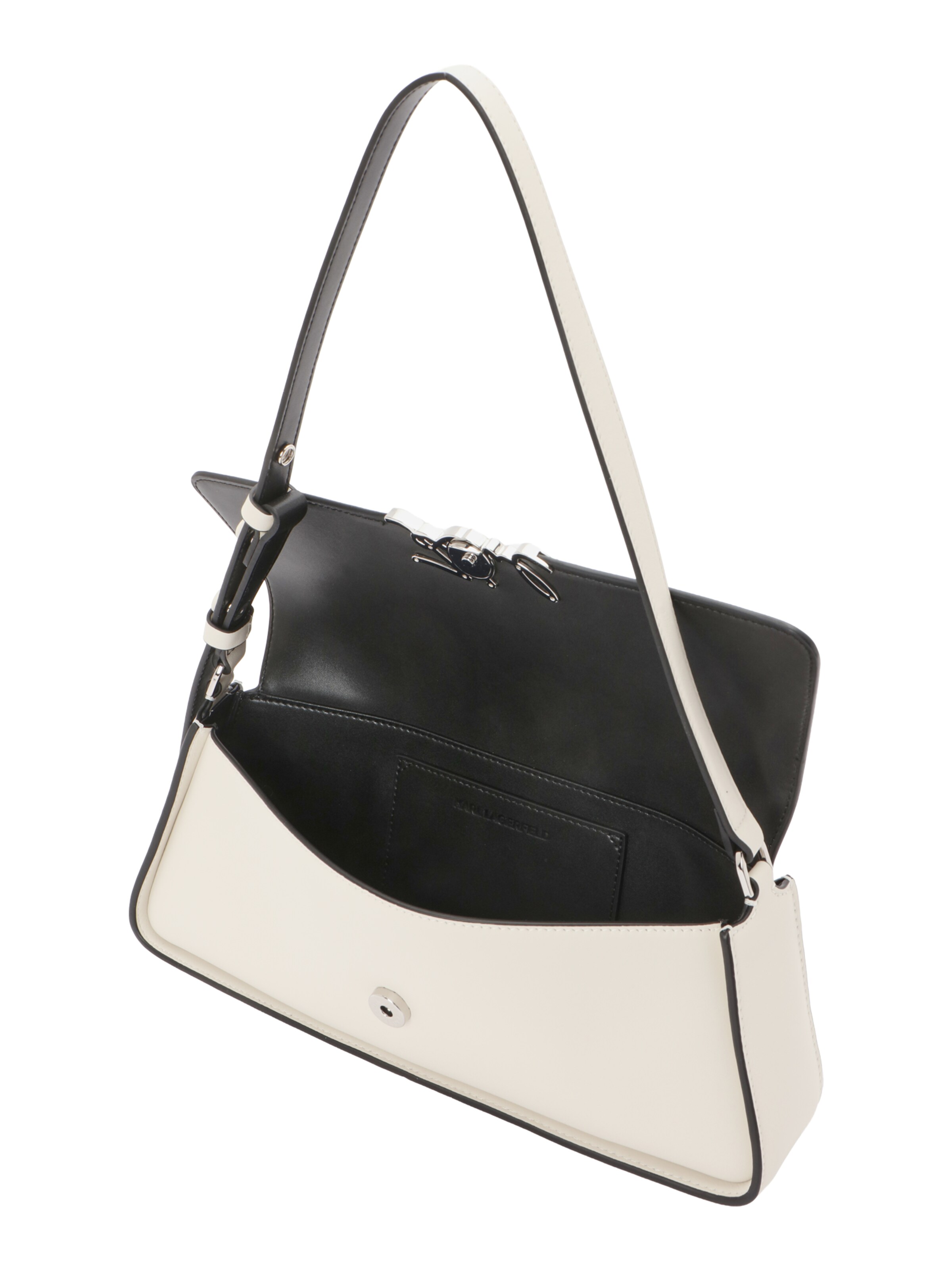 Borsa a spalla 'K/SIGNATURE' di Karl Lagerfeld in bianco