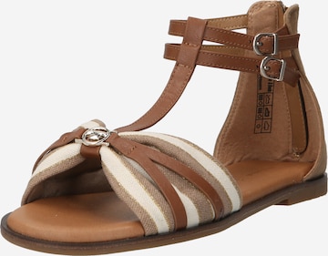 TOM TAILOR Sandals in Brown: front