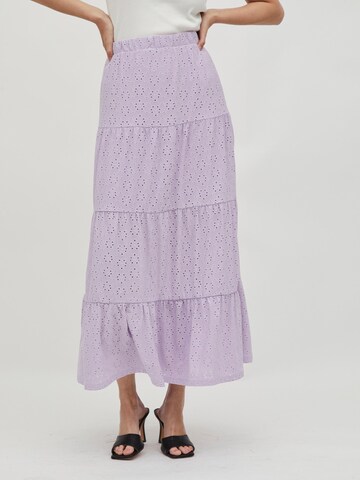 VILA Skirt 'Kawa' in Purple: front