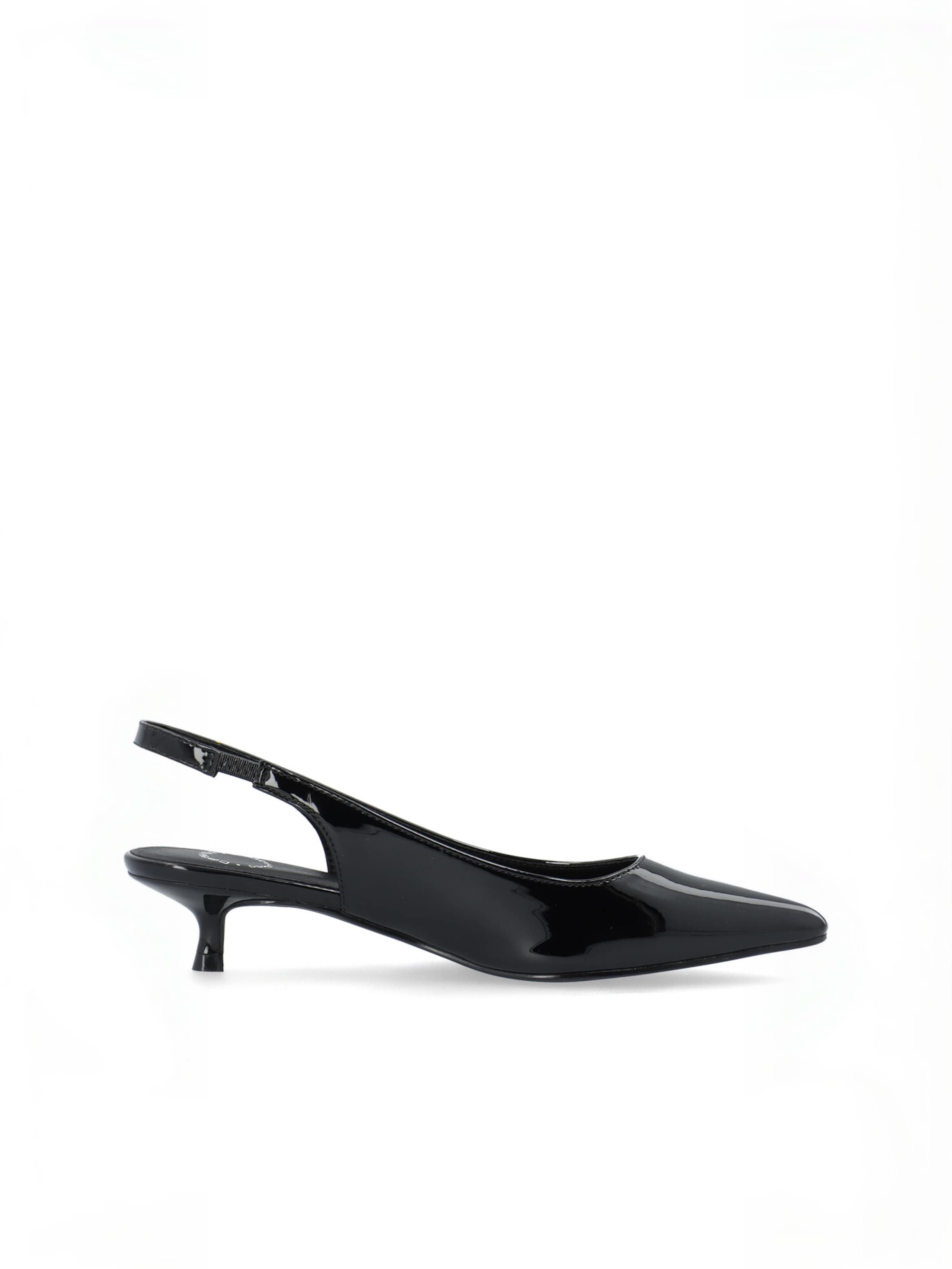 Ca'Shott - Sapatos abertos atrás ' CASANDREA ' em preto: lateral