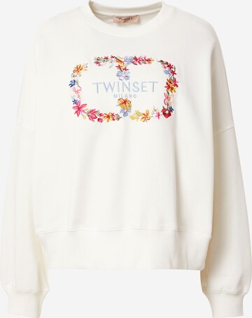 Twinset Sweatshirt 'FELPA' in Wit: voorkant