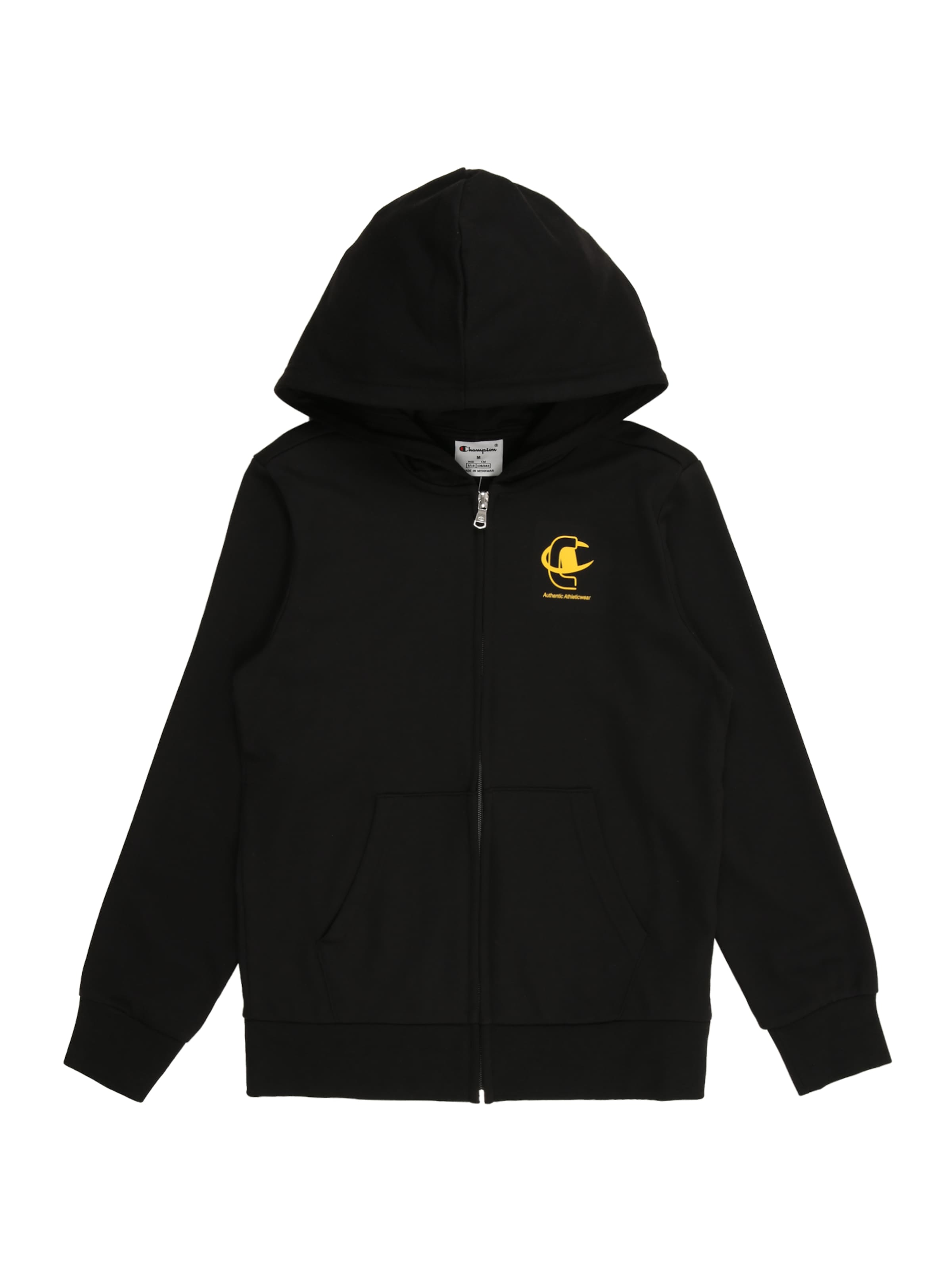 Champion Authentic Athletic Apparel Кофта на молнии в Черный: спереди