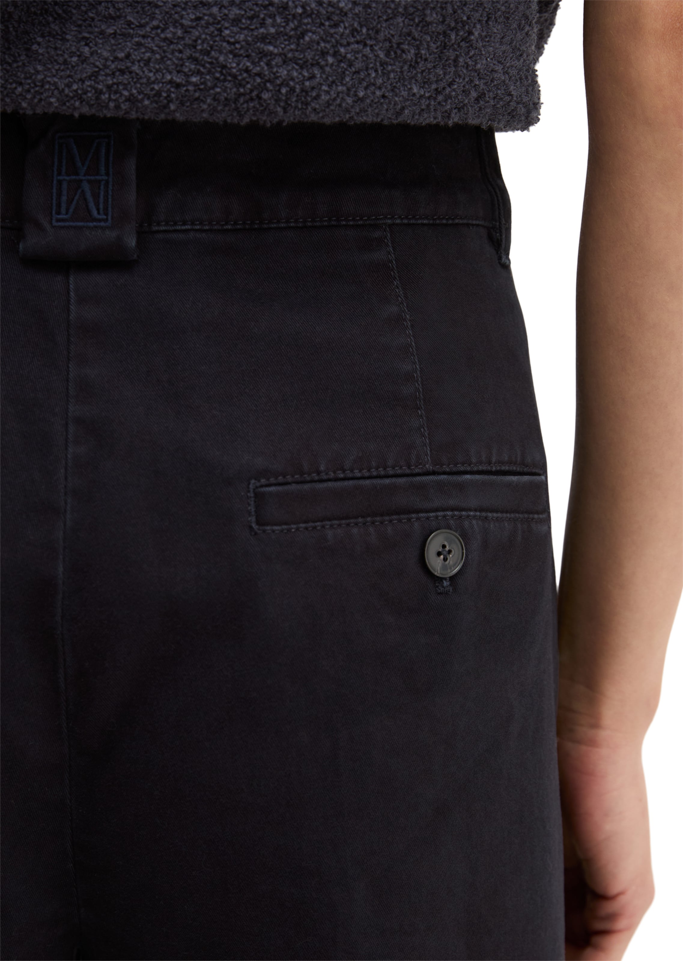 Marc O'Polo Loosefit Pantalon 'Margo' in Zwart