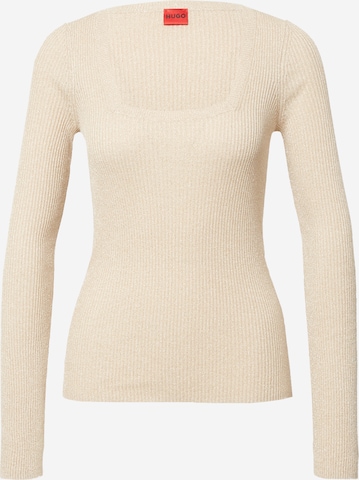 Pull-over 'Sunessy' HUGO en beige : devant