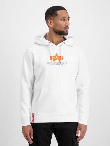 ALPHA INDUSTRIES Sweatshirt i vit: framsida