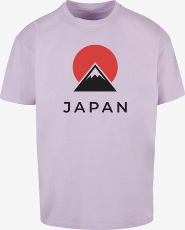 Merchcode Shirt 'Japan' in Lila: voorkant