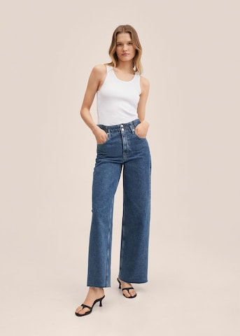 MANGO Wide Leg Jeans' in Blau