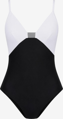 Maillot de bain sport 'Timor One Piece Luna' Horizon Athletic en noir : devant