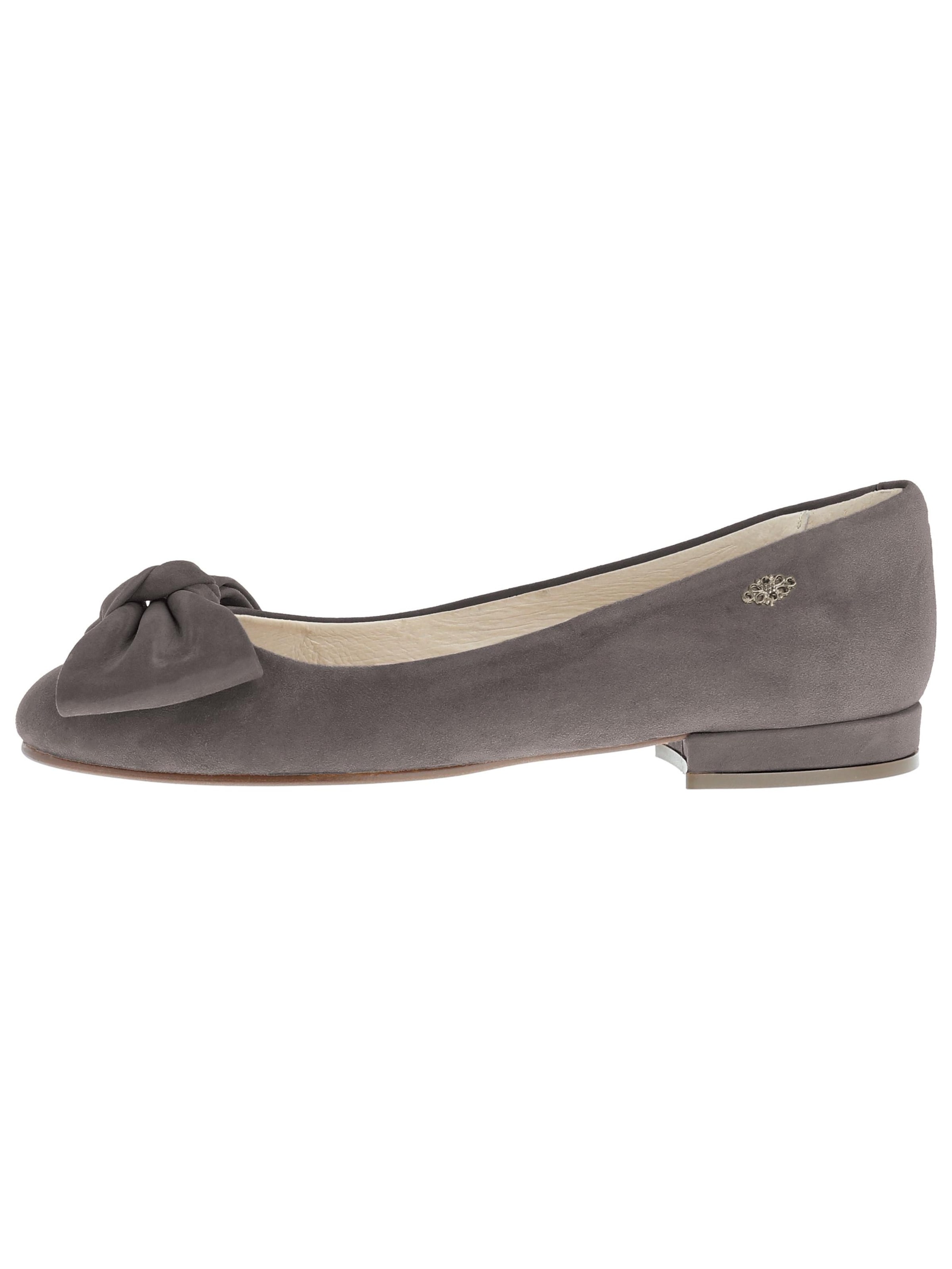XAVER LUIS Schuhmanufaktur Ballet Flats 'PAULINA - mit großer Lederschleife' in Purple: front