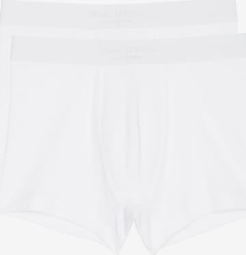 Marc O'Polo Boxershorts ' Iconic Rib ' in Wit: voorkant