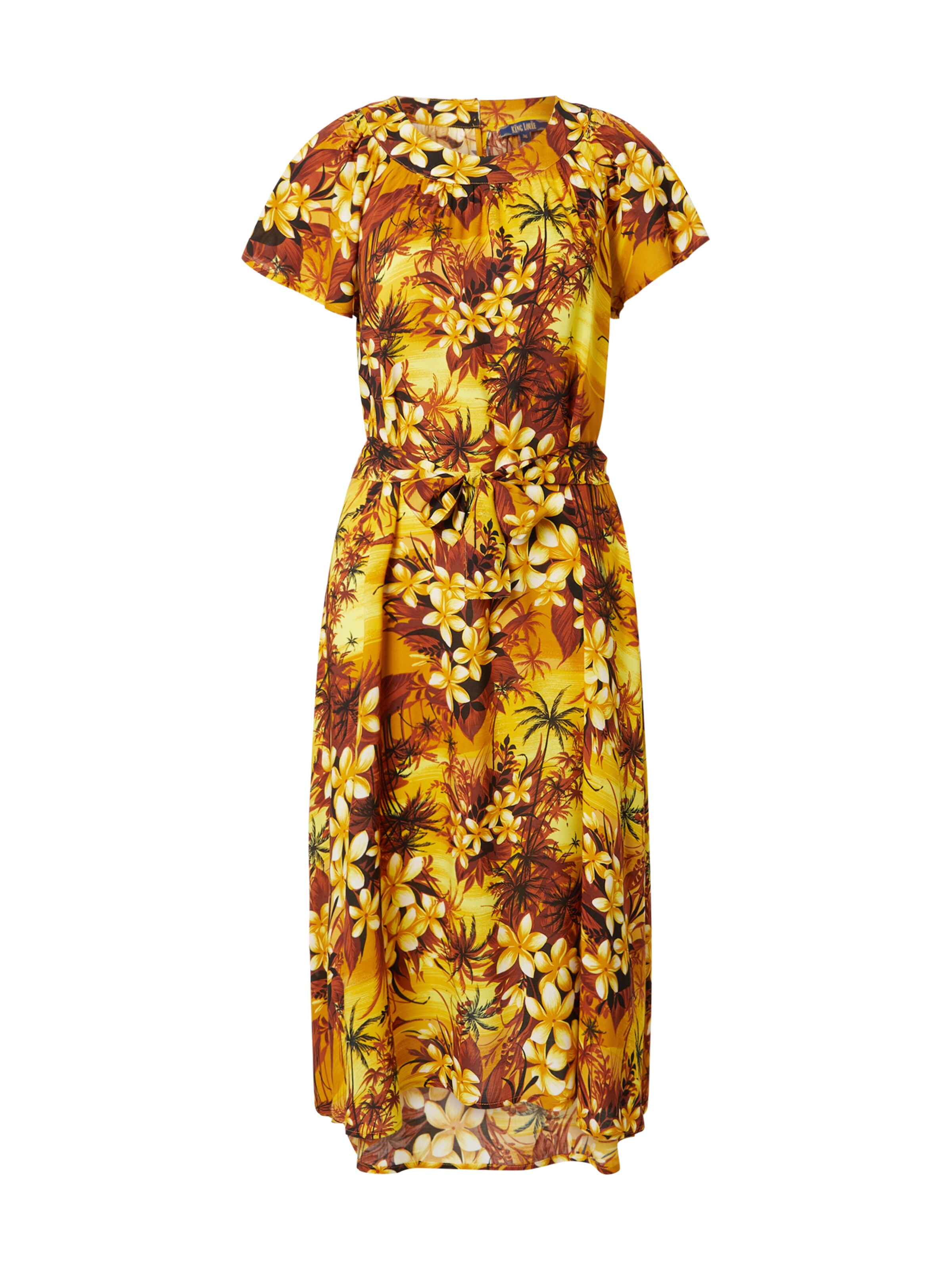 King Louie Kleid 'Talia Emerald' in Gelb: Vorderseite