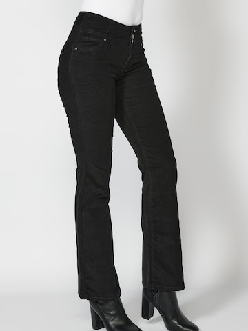KOROSHI Flared Jeans 'KOROSHI' in Black