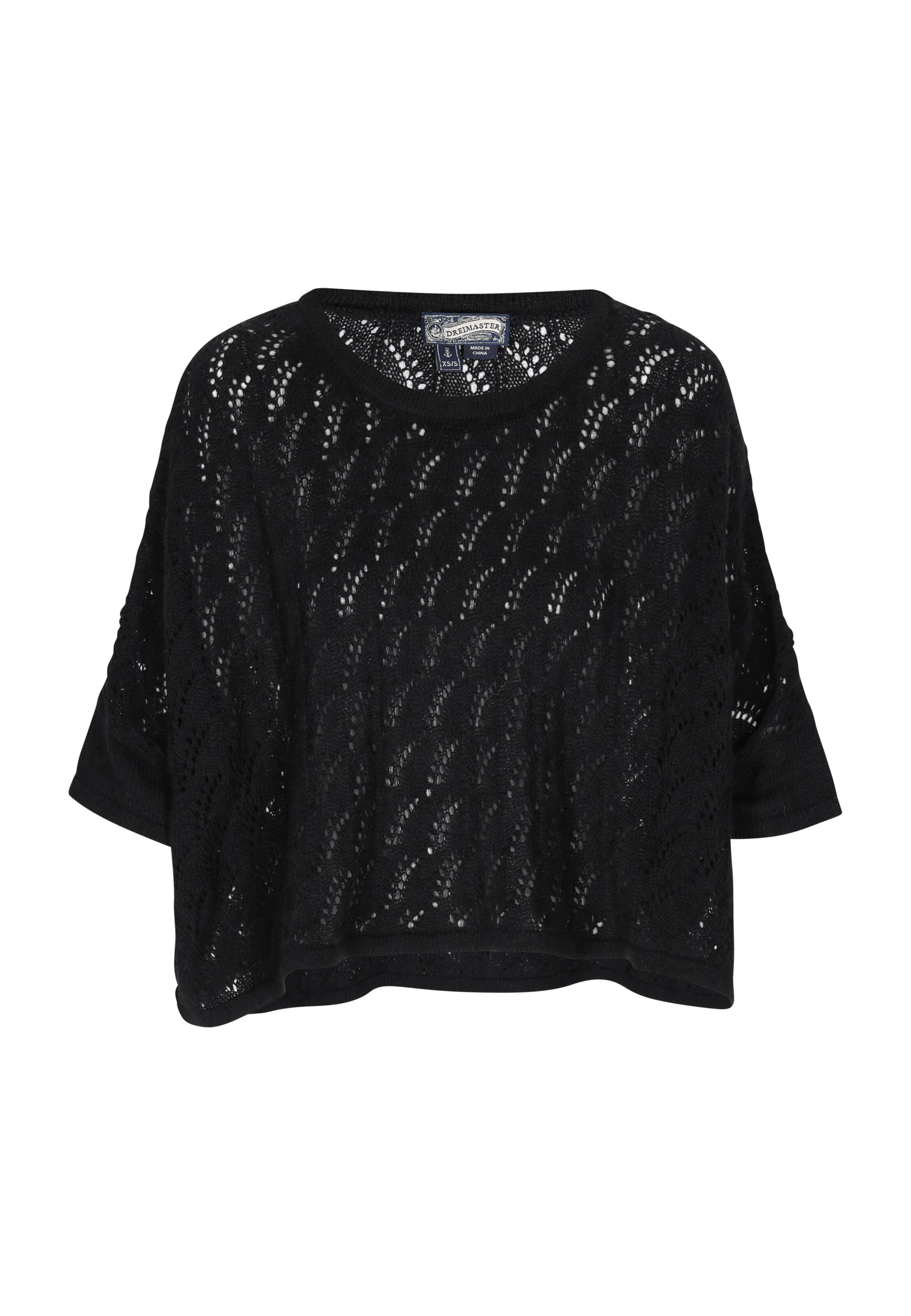 DreiMaster Vintage Pullover 'Comfy' in Schwarz: Vorderseite