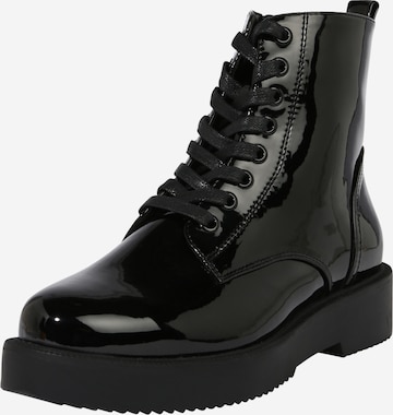 ABOUT YOU - Botines con cordones 'Charlotte' en negro: frente