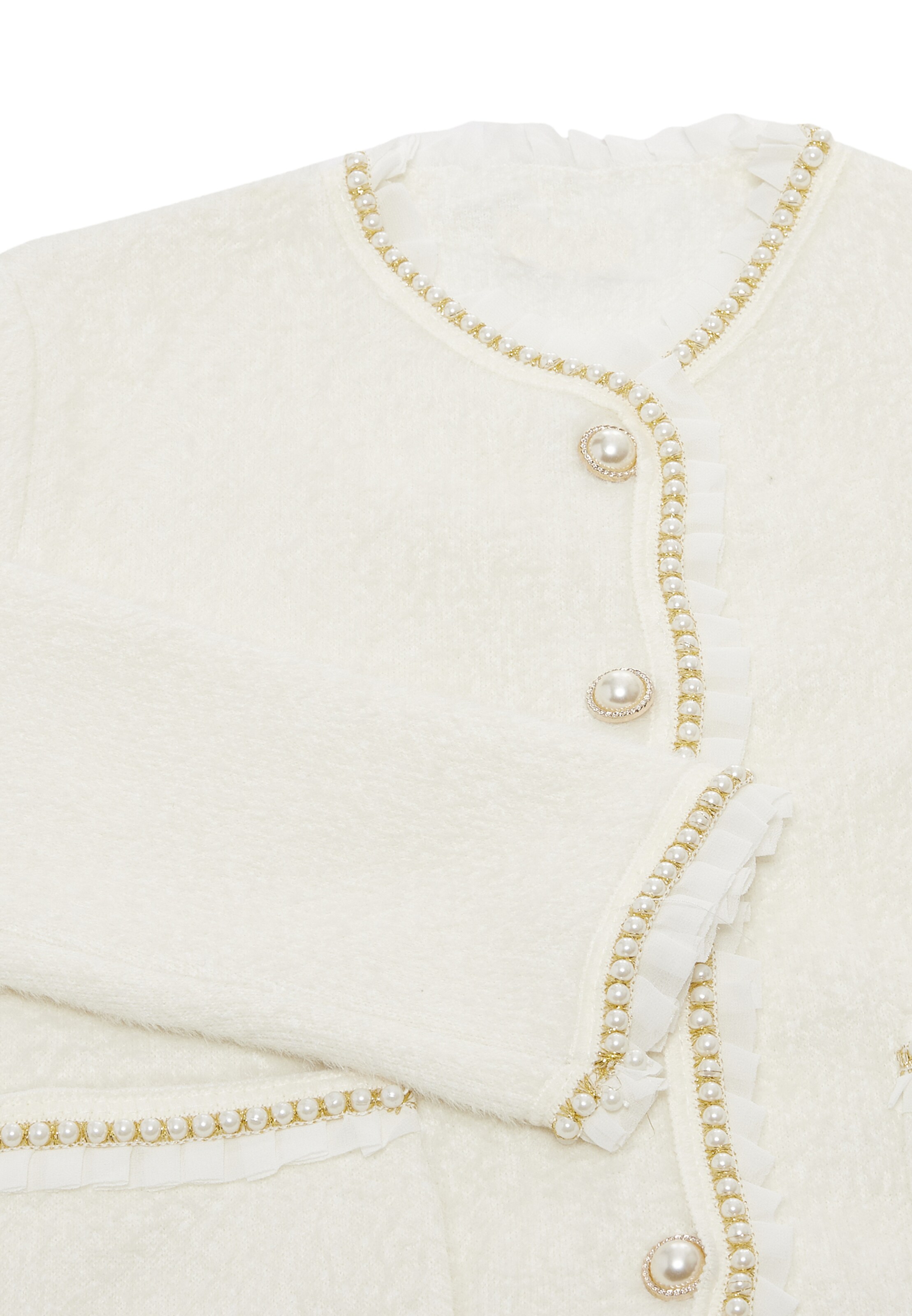 ALARY Knit cardigan in White