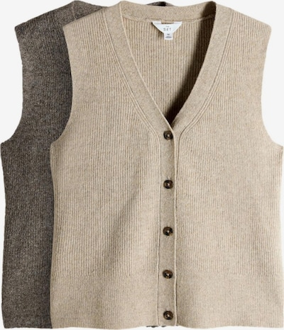 The Set Strickweste in beige / khaki, Produktansicht