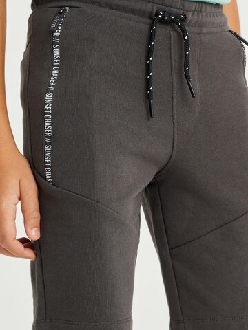 WE Fashion Slimfit Kalhoty – šedá