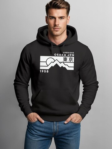 Neverless Sweatshirt 'Osaka Retro'‌‌‌‌ in Schwarz