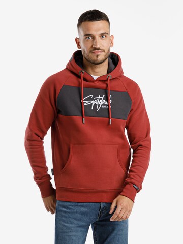 SPITZBUB Sweatshirt ' Street Unframed' in Rood: voorkant