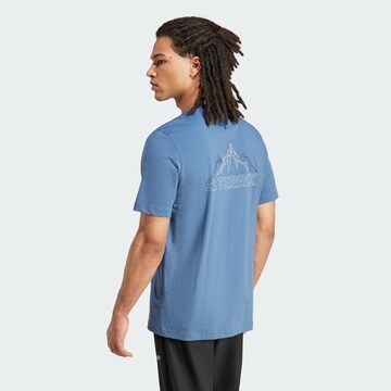 ADIDAS TERREX Funktionsshirt 'Mountain' in Blau: Vorderseite