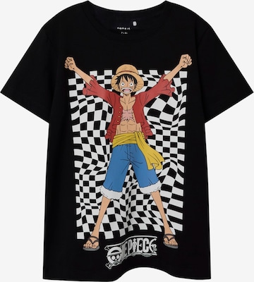 Tricou 'NKMJob' de la NAME IT pe negru: față