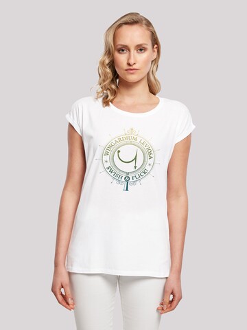 T-shirt 'Harry Potter Wingardium Leviosa' F4NT4STIC en blanc : devant