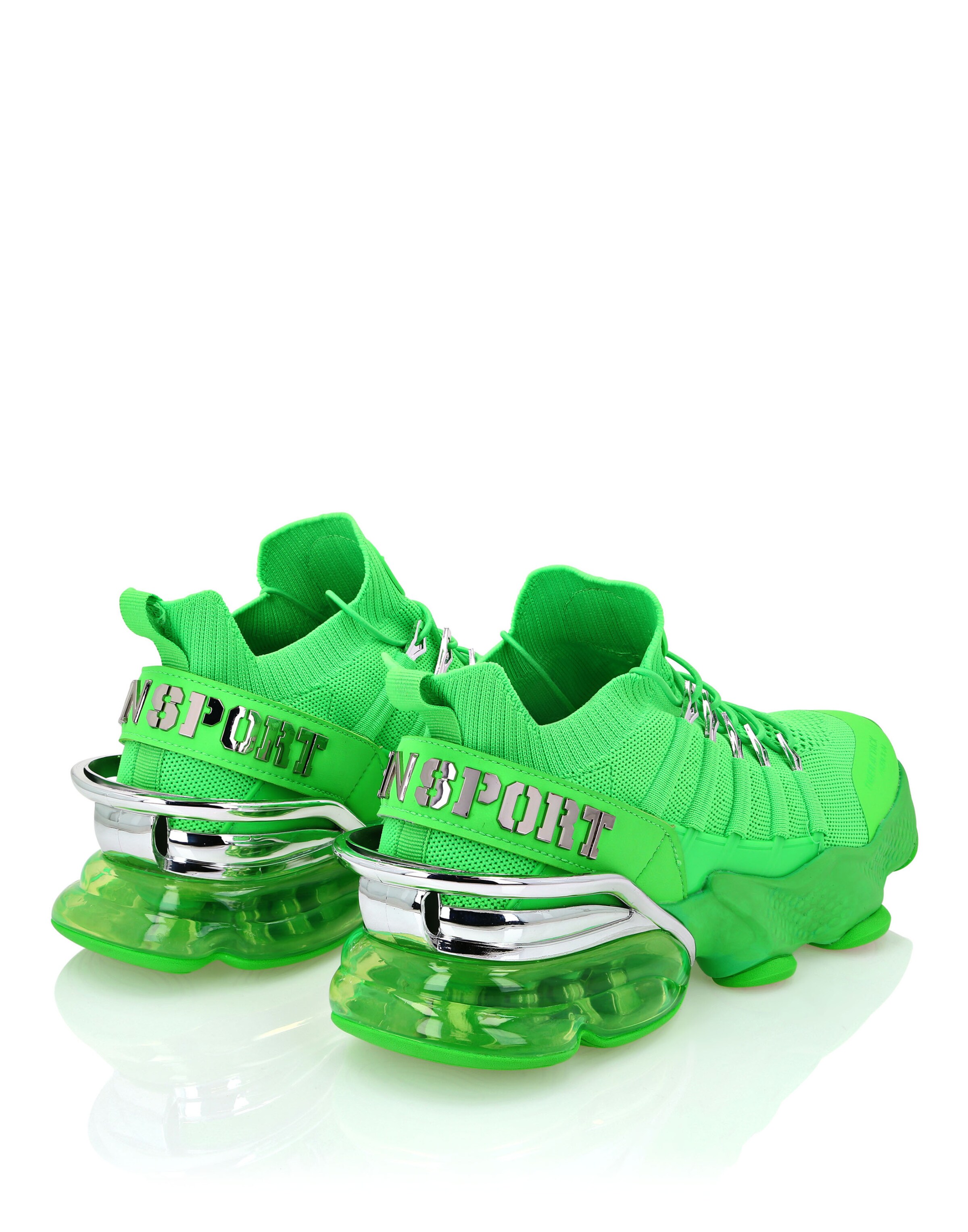 Plein Sport - Sapatilhas baixas 'Tiger Attack//Gen.x.04' em verde