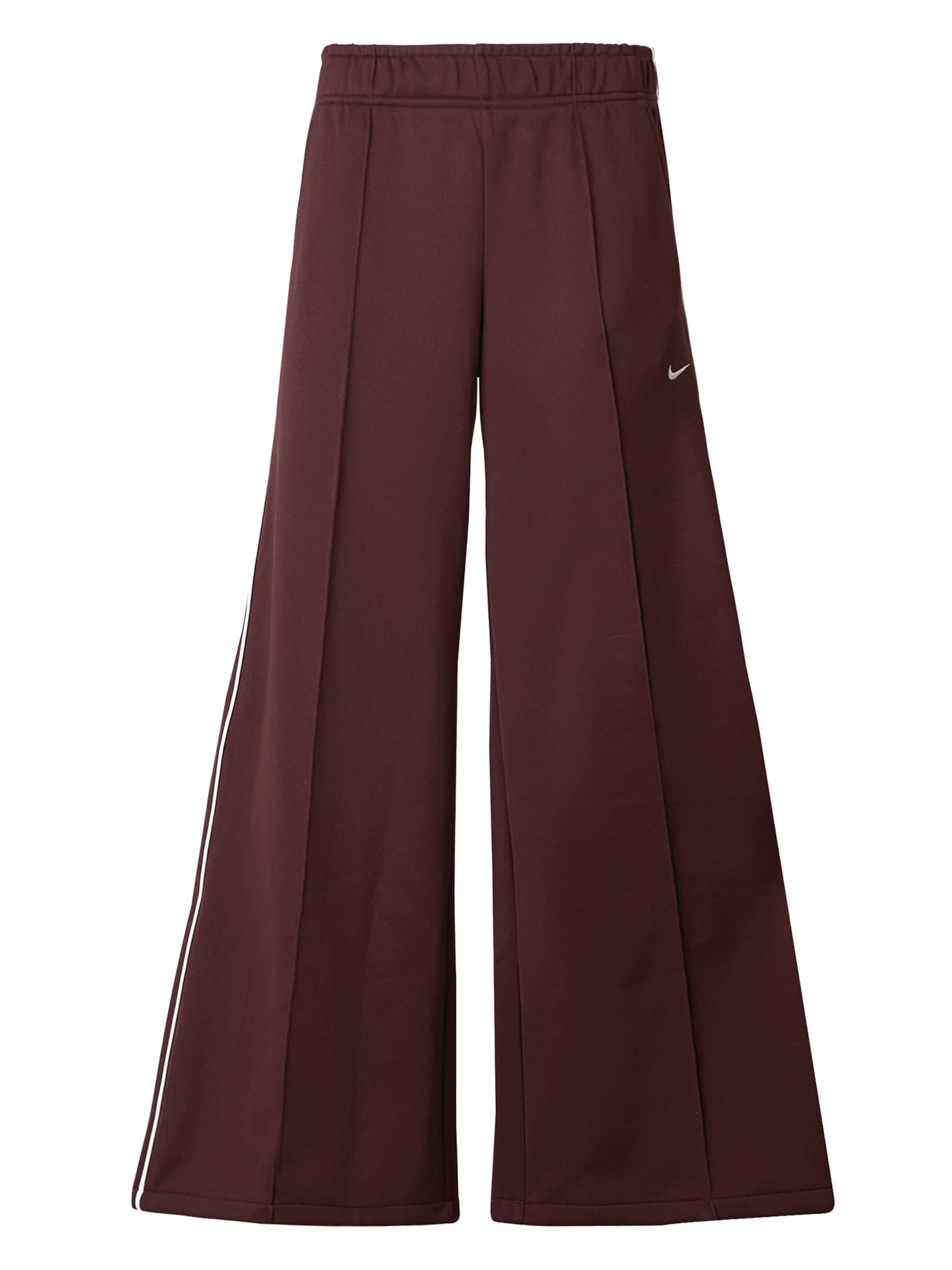 Nike SportswearWide Leg/ Široke nogavice Hlače - crvena boja: prednji dio