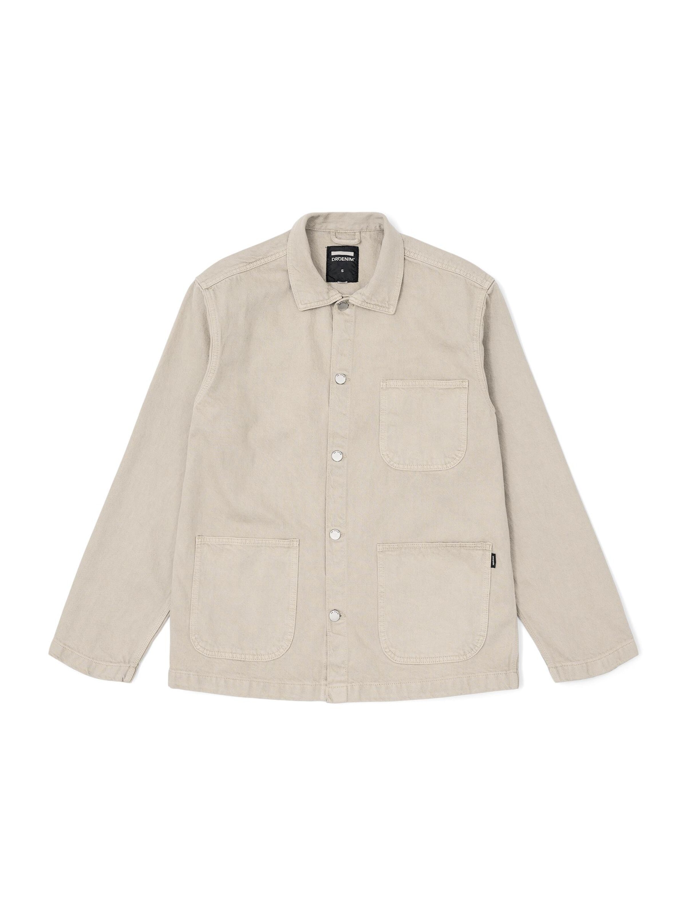 Dr. Denim Tussenjas 'Devon Worker Jacket' in XS in de kleur Greige, Productweergave