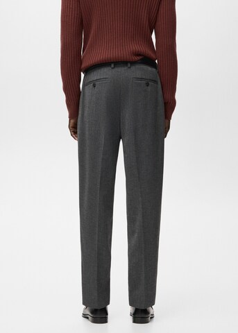 MANGO MAN Regular Pleated Pants 'Zeal' in Grey
