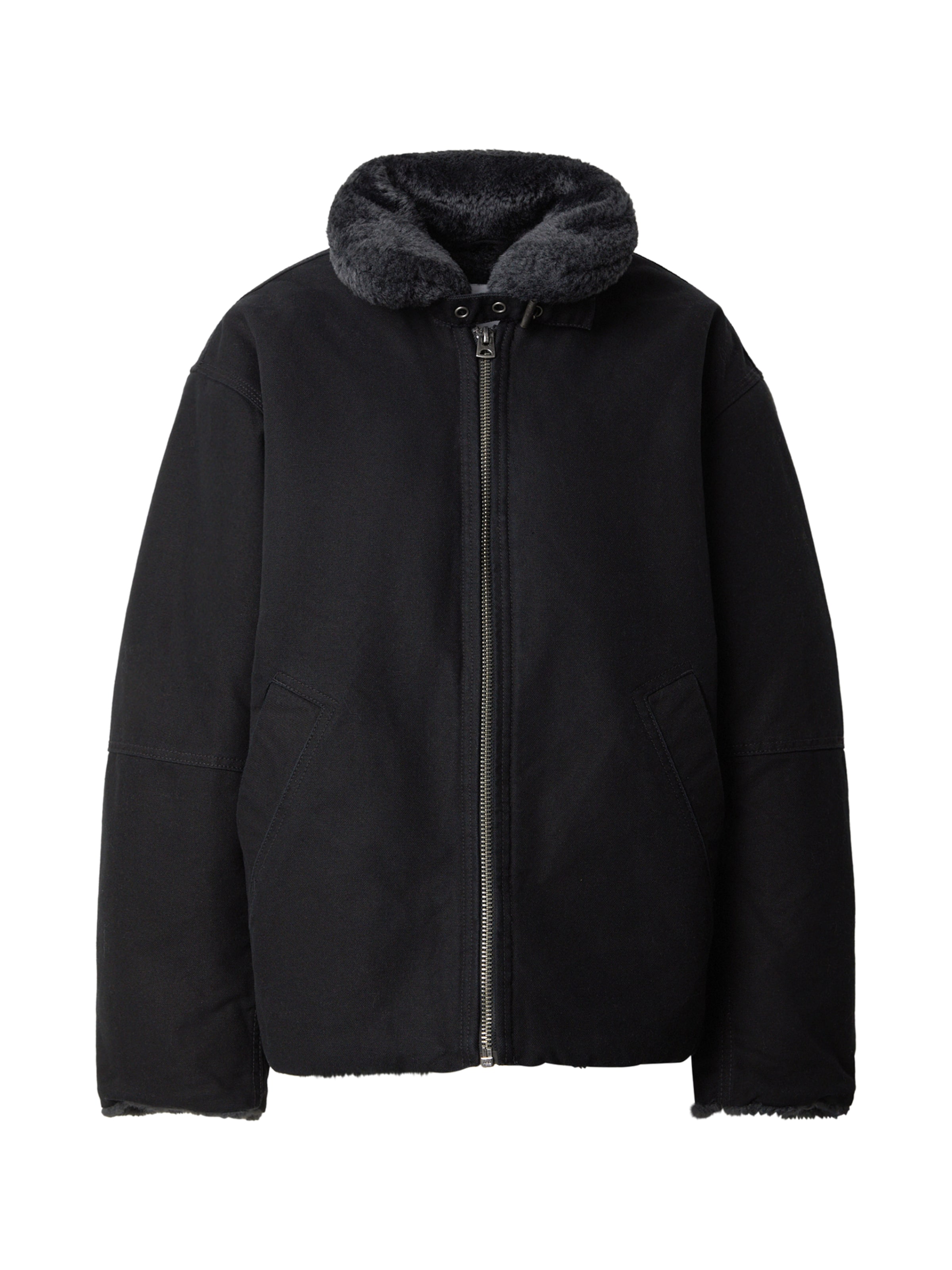 melns WEEKDAY Starpsezonu jaka 'Titan': no priekšpuses