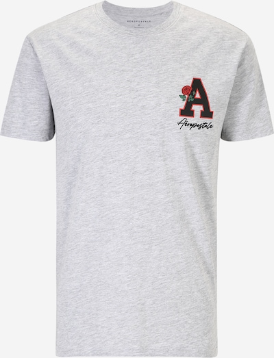 AÉROPOSTALE Bluser & t-shirts i grå-meleret / rød / sort, Produktvisning