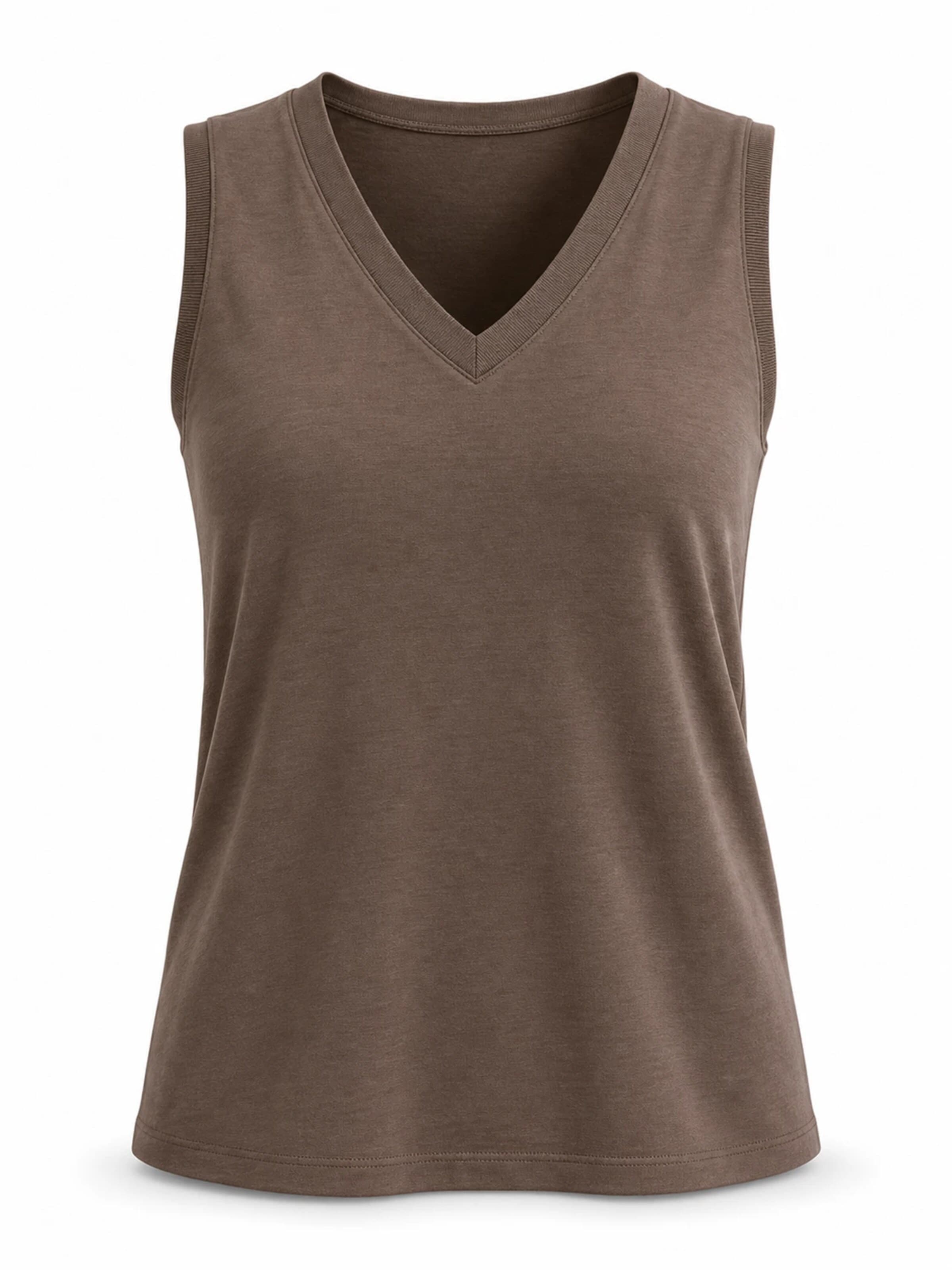 AOTTORI Top in Brown: front