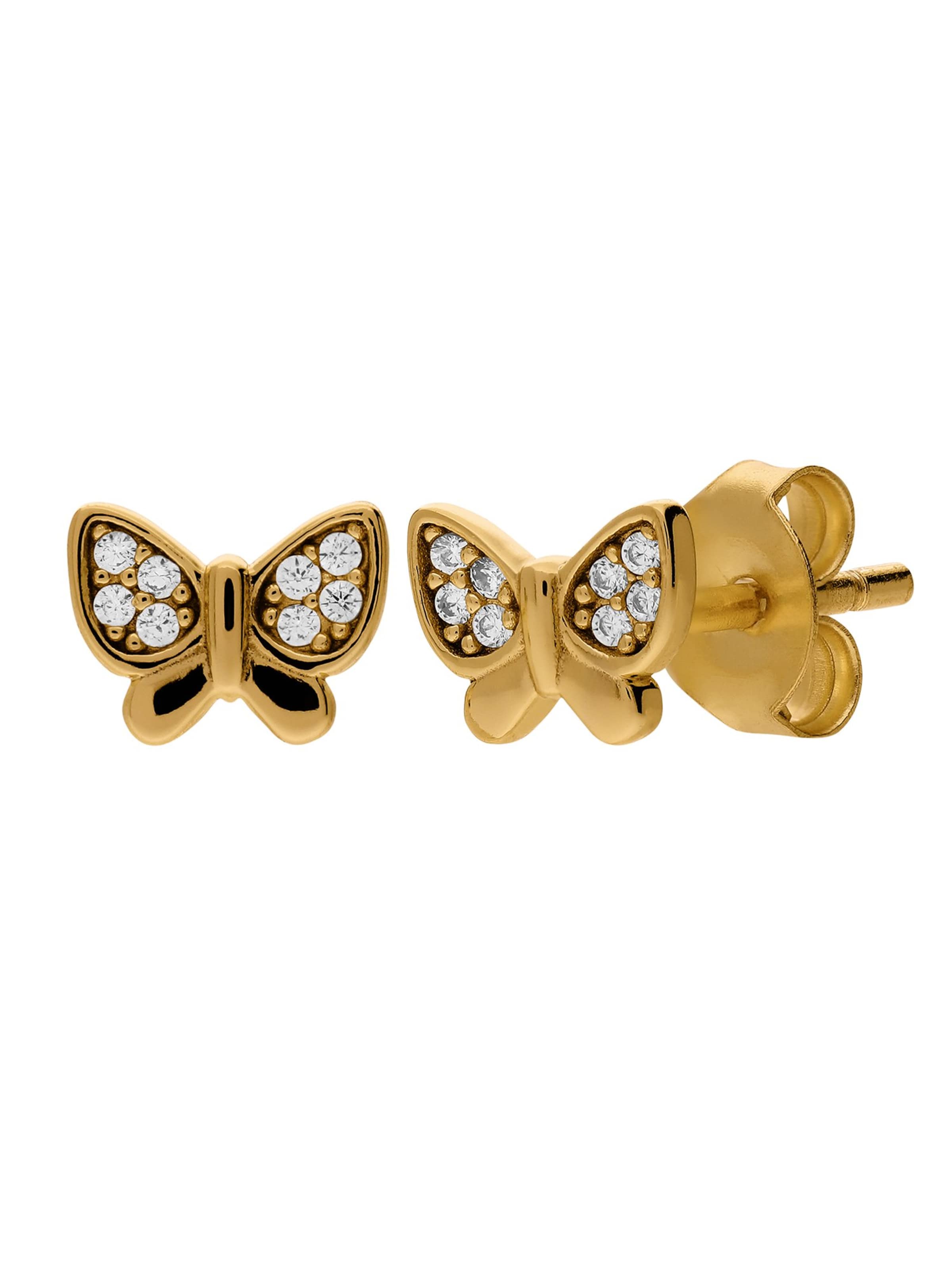 Lucardi Boucles d'oreilles en Onesize en or, Vue avec produit