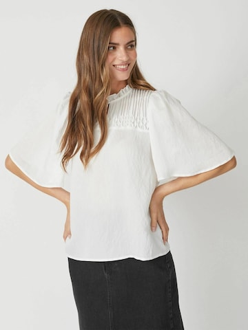 Chemisier 'Molly' co'couture en blanc : devant