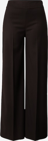 DRYKORN Wide leg Pleat-Front Pants 'BEFORE' in Black: front