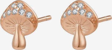 Hey Happiness - Pendientes 'Lucky Mushroom' en oro: frente
