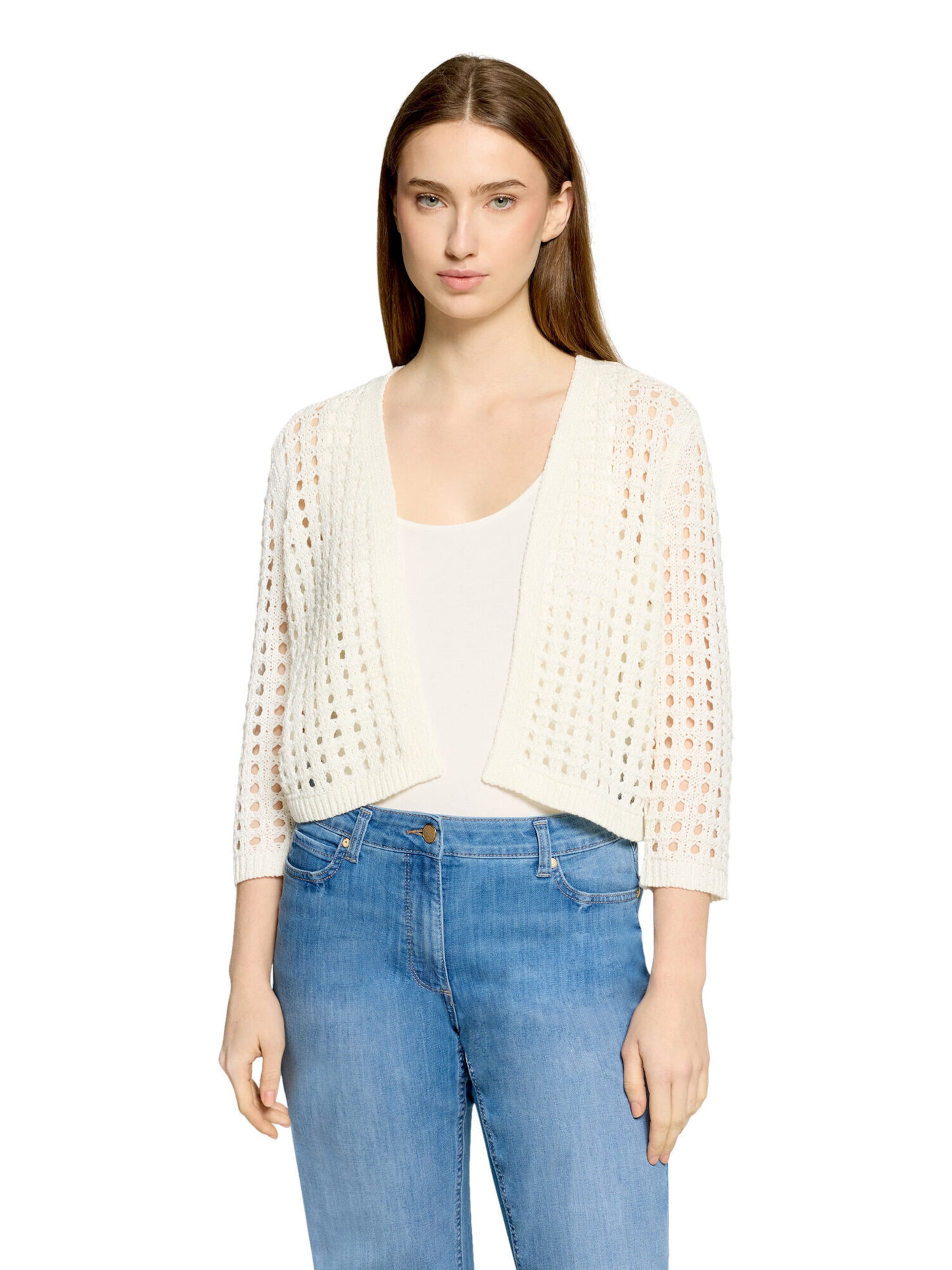 Cardigan Betty Barclay en blanc : devant