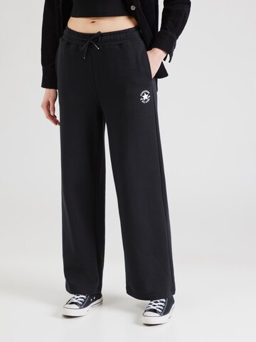 CONVERSE Regular Trousers 'HOLIDAY' in Black: front