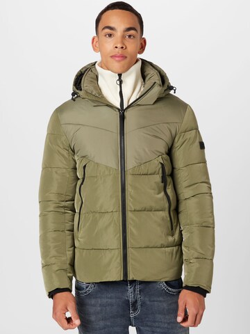 TOM TAILOR DENIM Between-Season Jacket in Green: front