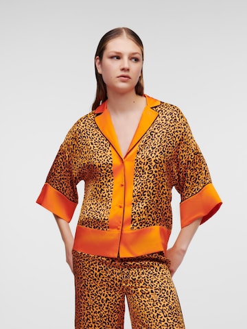 Karl Lagerfeld Blouse in Oranje: voorkant