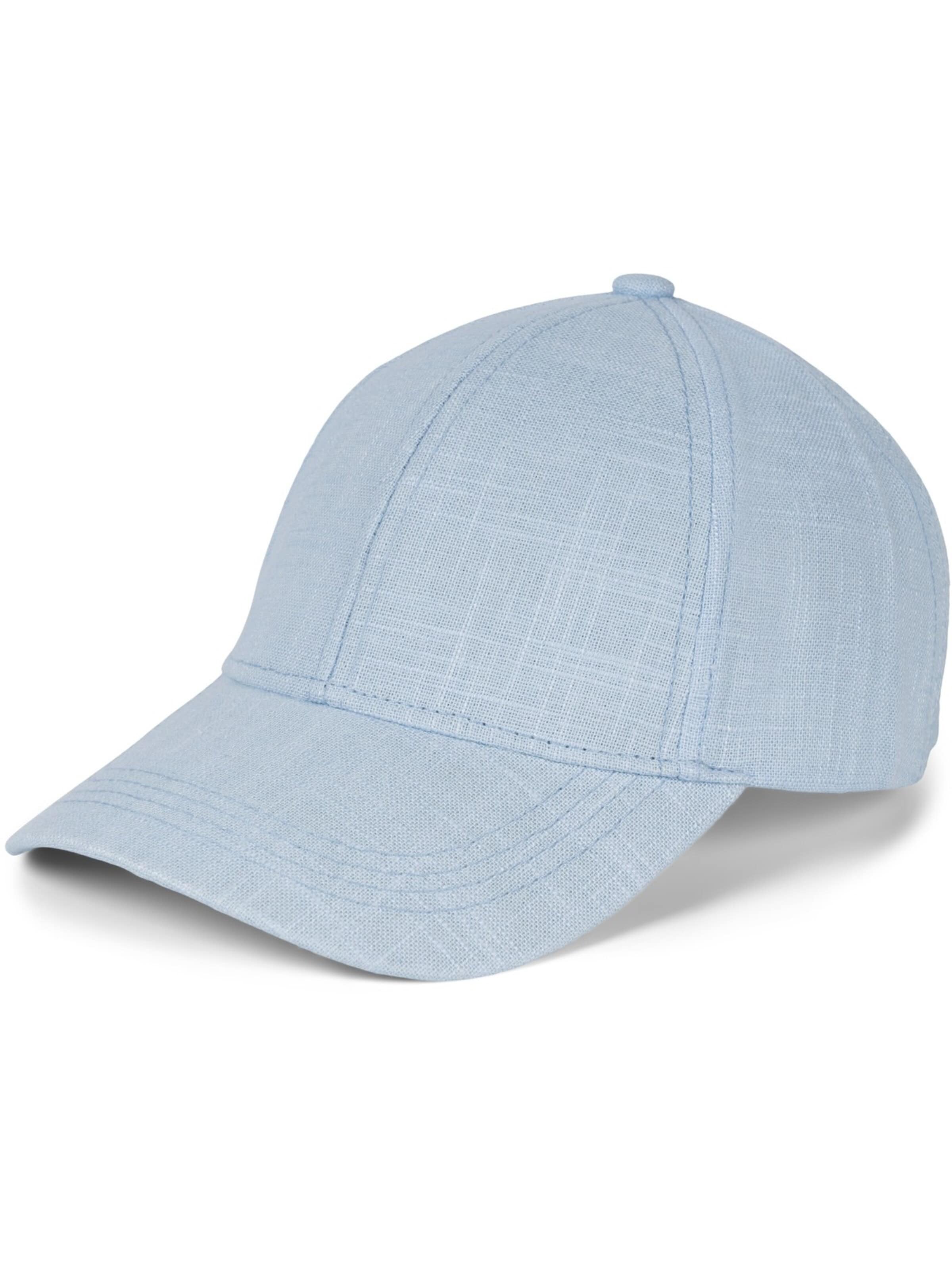 styleBREAKER Cap 'Leinen Baseball Cap'‌ in Blau: Vorderseite